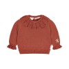 Bruinroos gebreide trui - Knitted sweater deep berry 